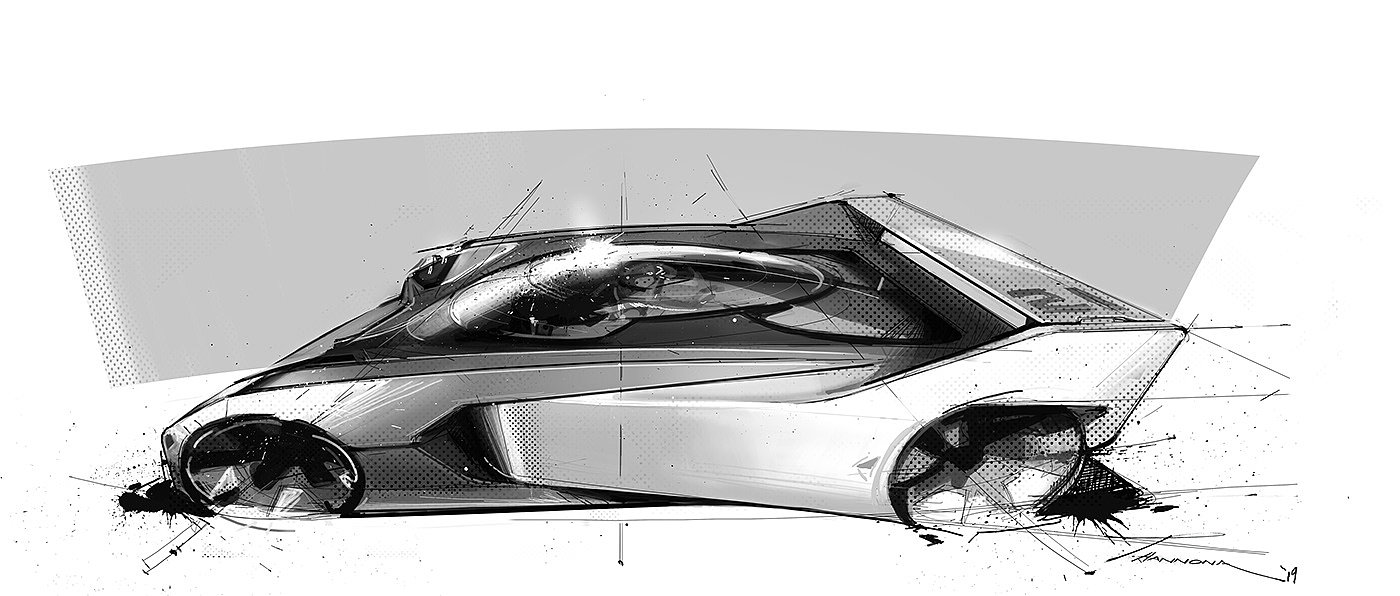 DOODLES 2 -，Electronic hand drawing，Automobile design，