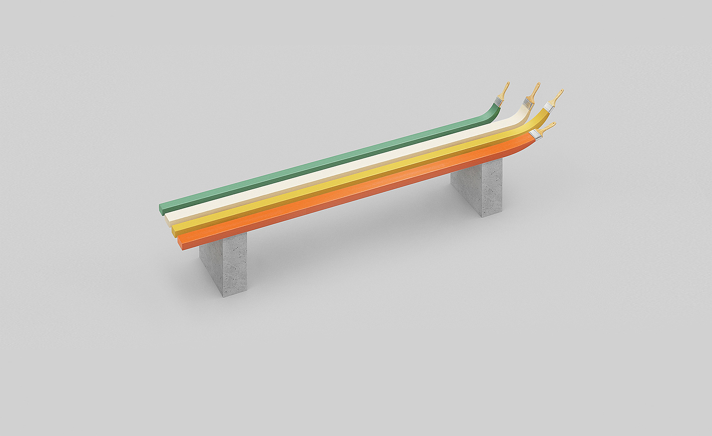 Bench，bench，communal facilities，