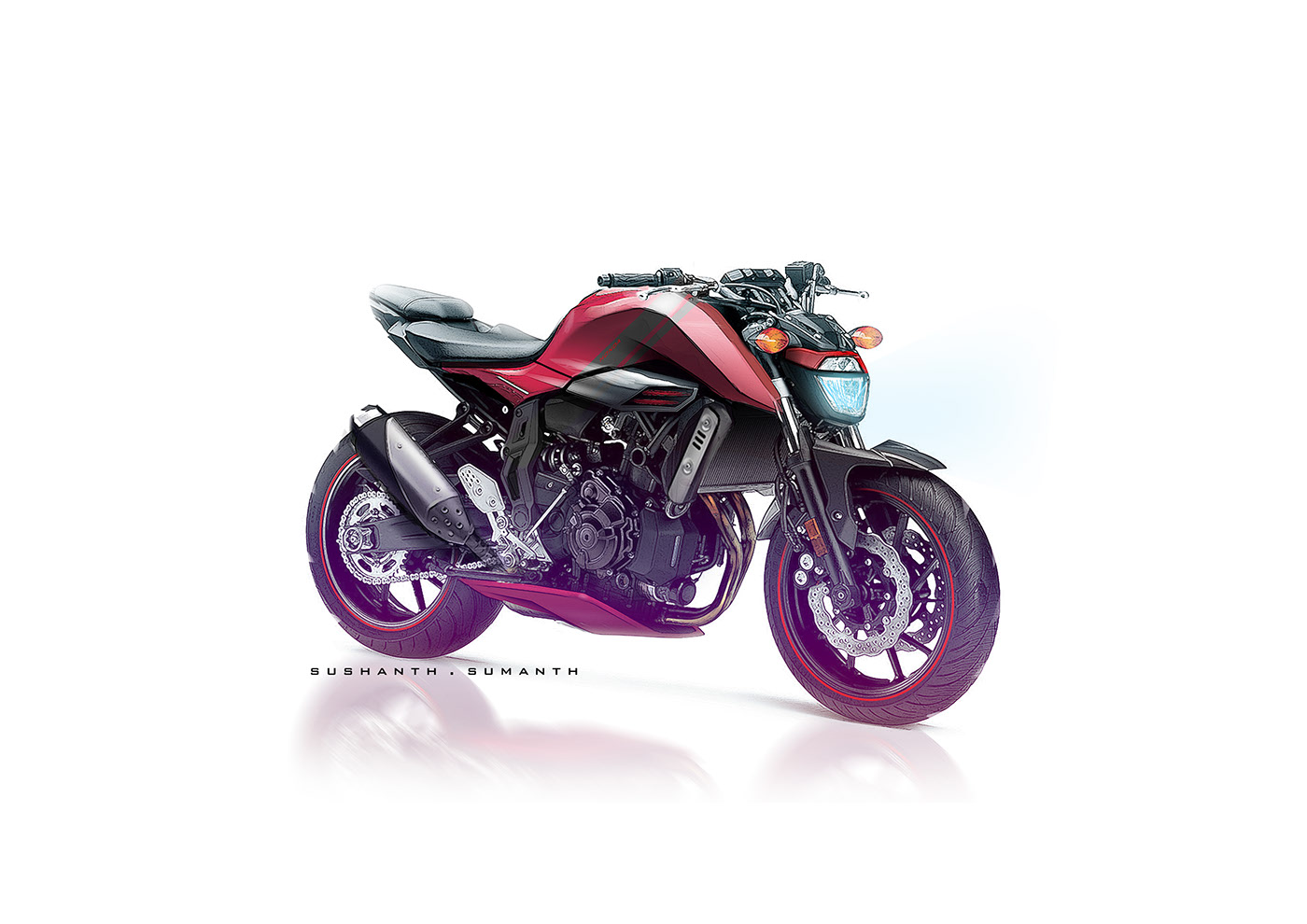 motorcycle，Hand drawn，vehicle，