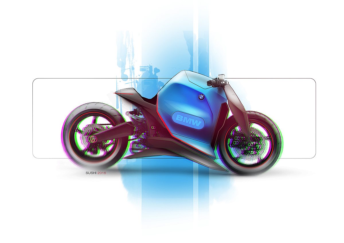 motorcycle，Hand drawn，vehicle，