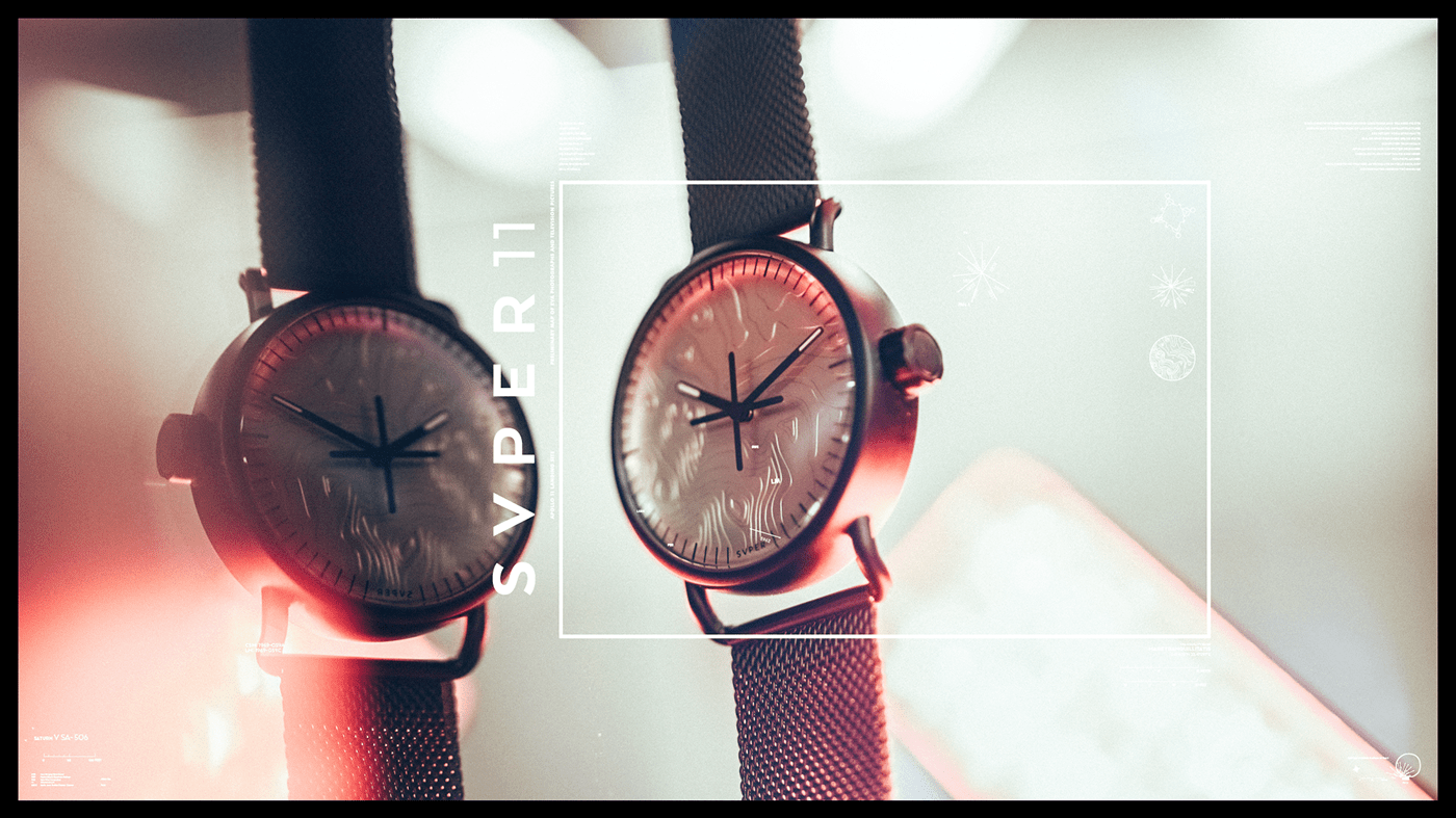 SVPER11，Watch design，black，