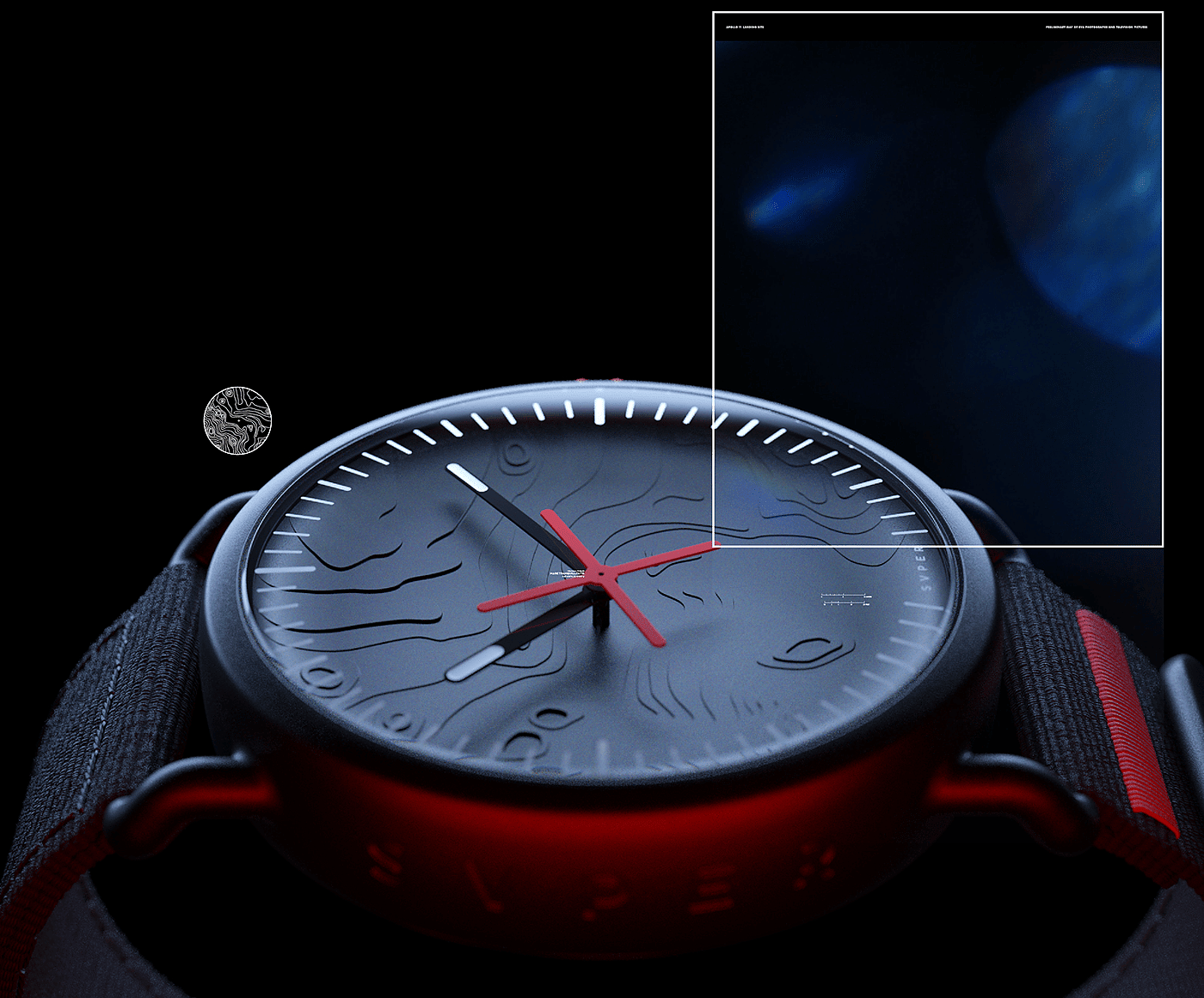 SVPER11，手表设计，黑色，