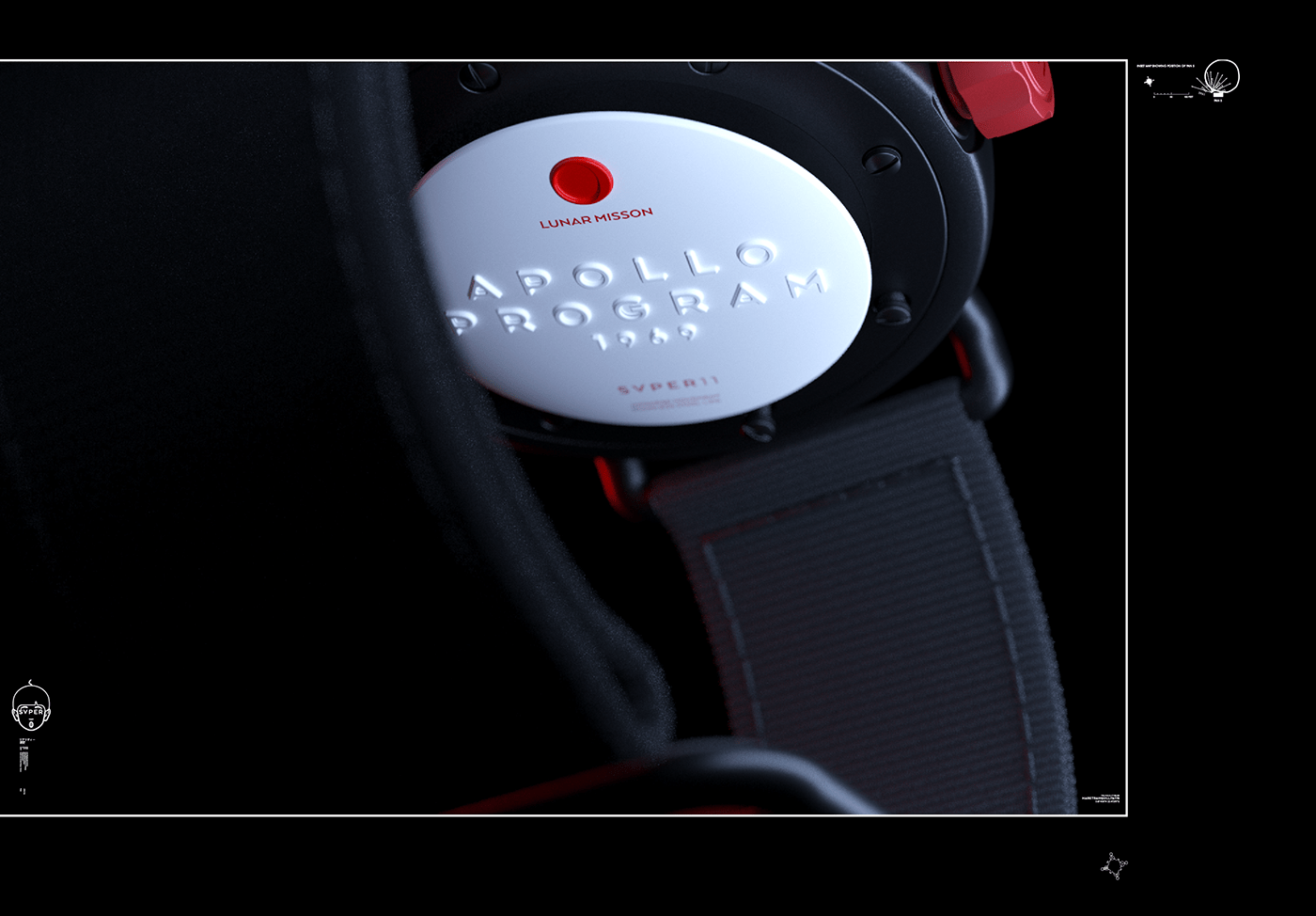 SVPER11，Watch design，black，