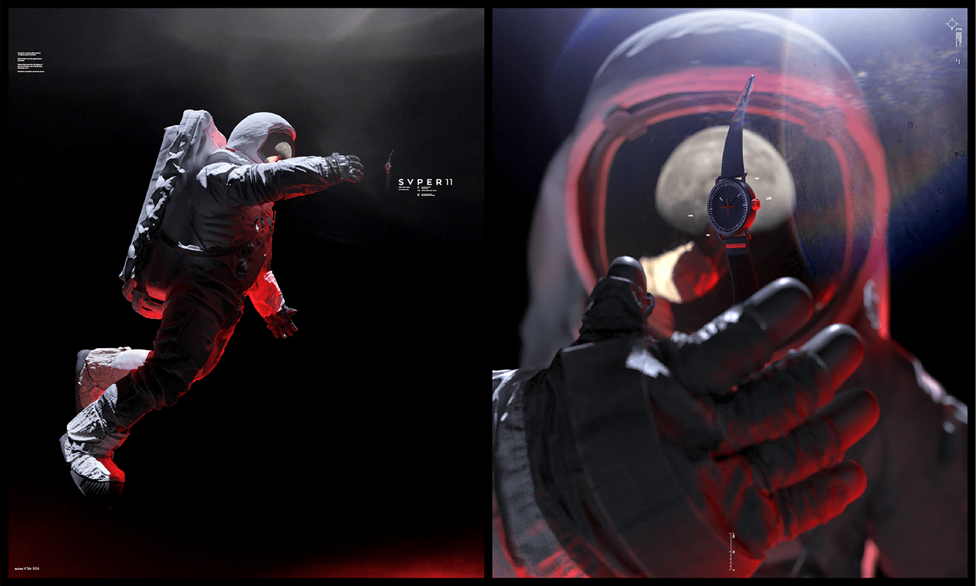 SVPER11，Watch design，black，