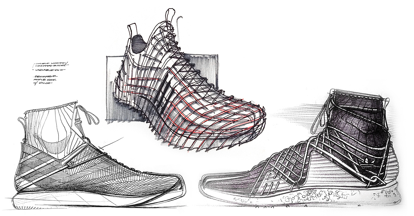 Hand drawn manuscript，sneakers，One For All，