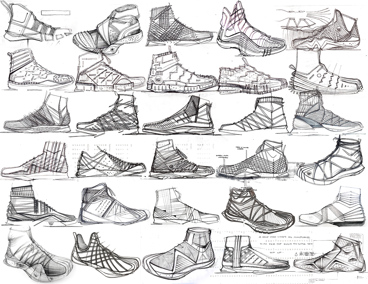 Hand drawn manuscript，sneakers，One For All，
