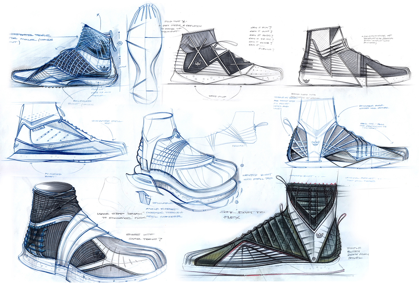 Hand drawn manuscript，sneakers，One For All，