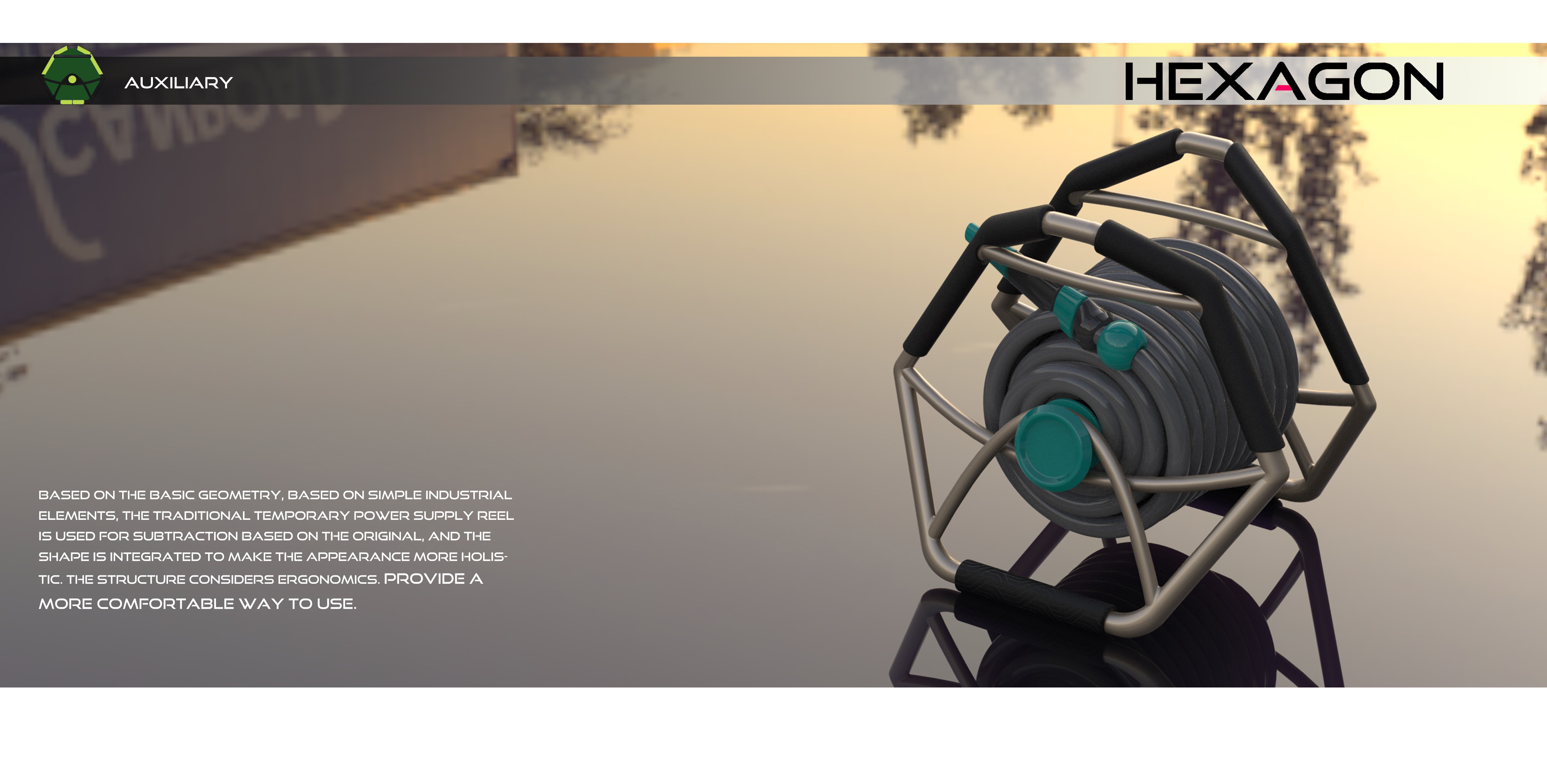 Reel, metal, ergonomics, storage, winding, garden，