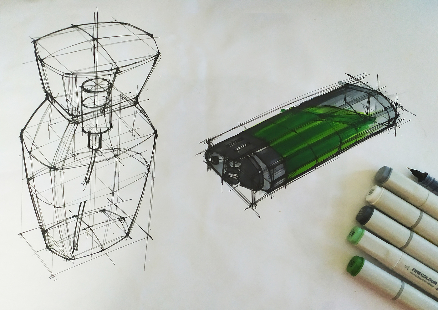Hand drawn，automobile，