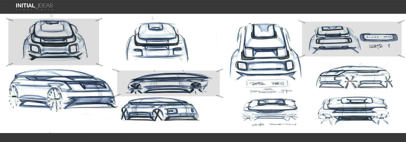 manuscript，Automobile design，Range Rover，