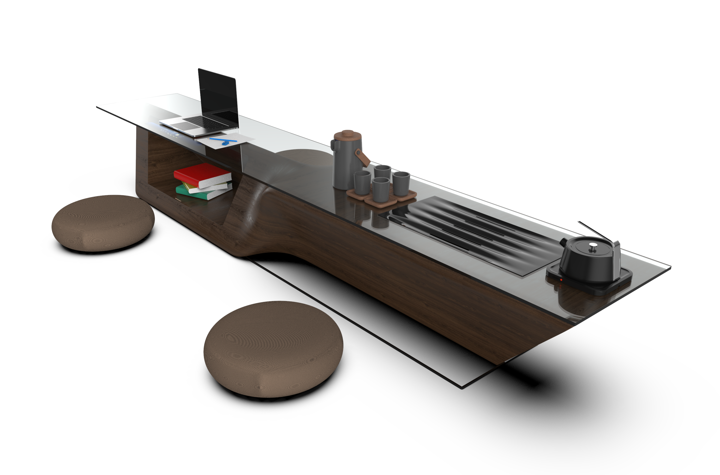tea table，wood，modelling，