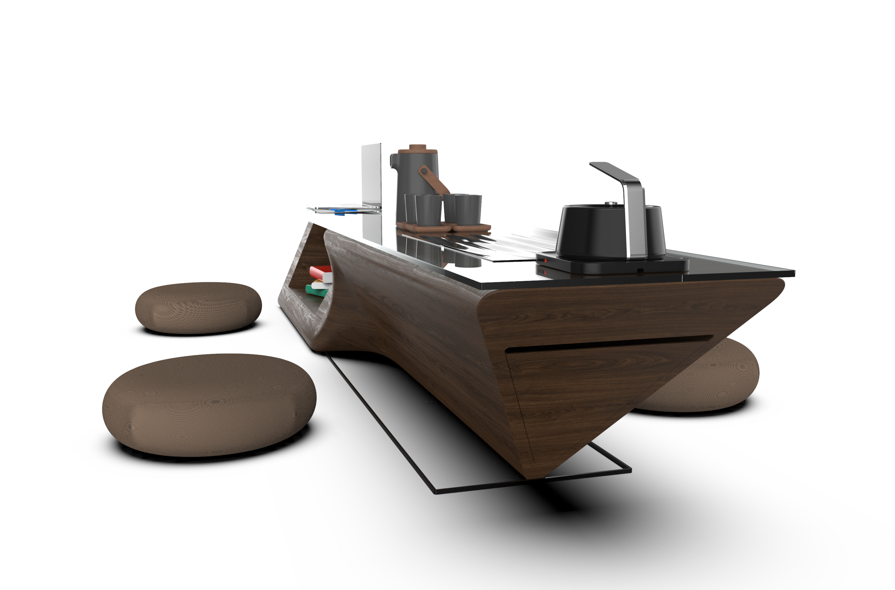 tea table，wood，modelling，