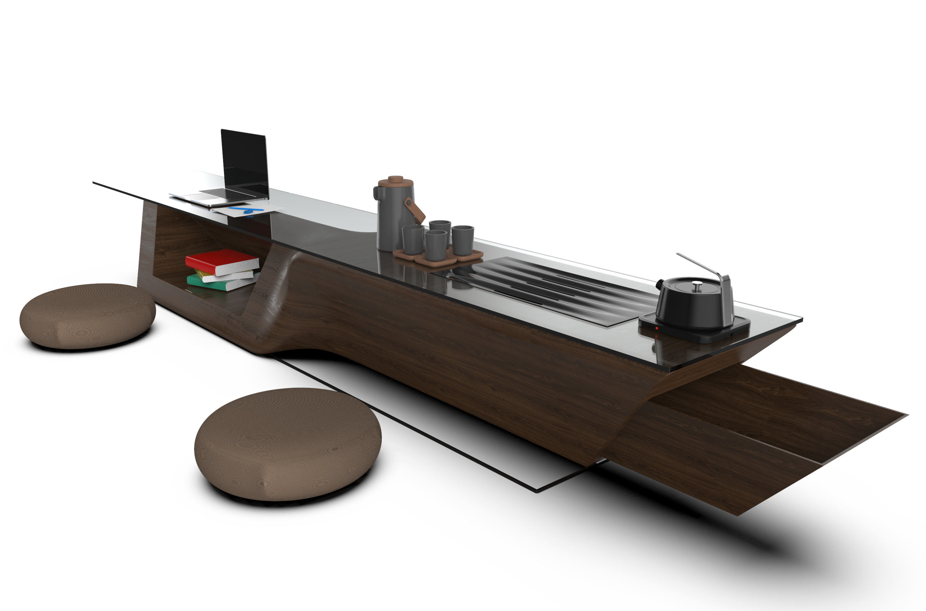 tea table，wood，modelling，