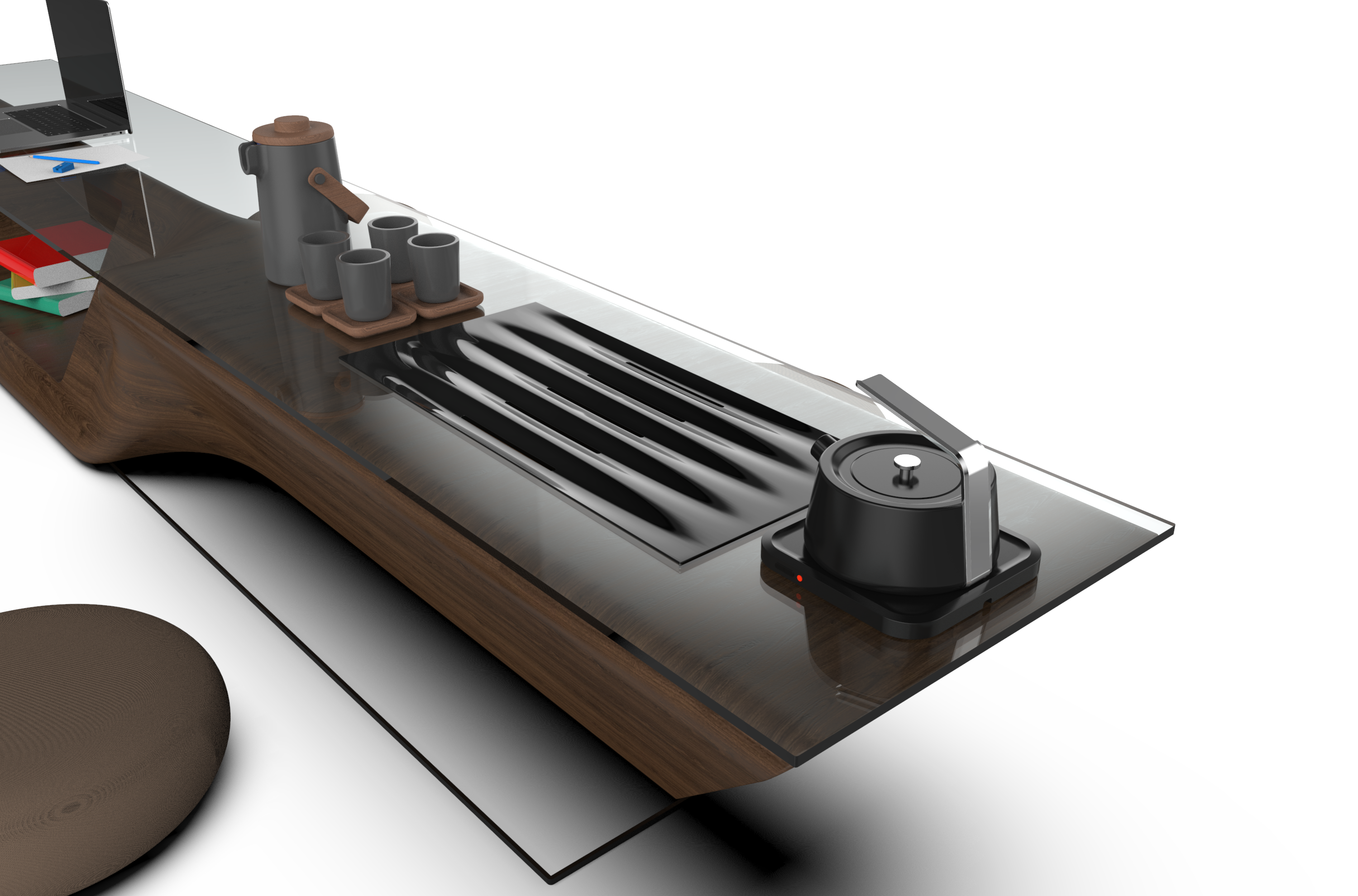 tea table，wood，modelling，