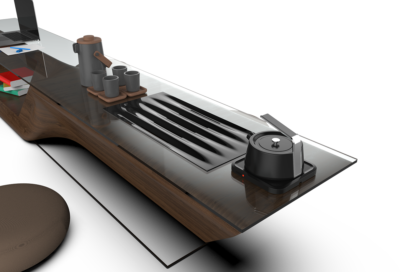 tea table，wood，modelling，