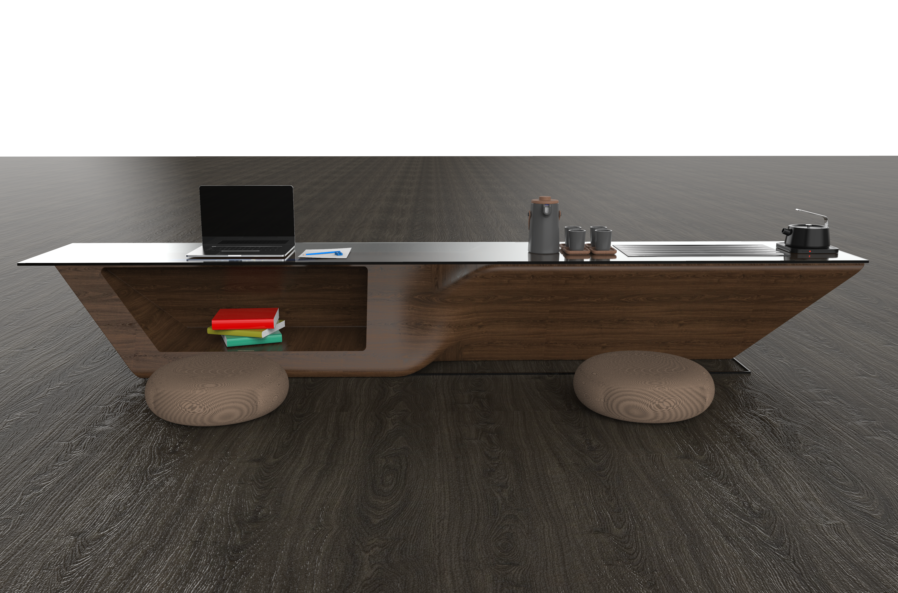 tea table，wood，modelling，