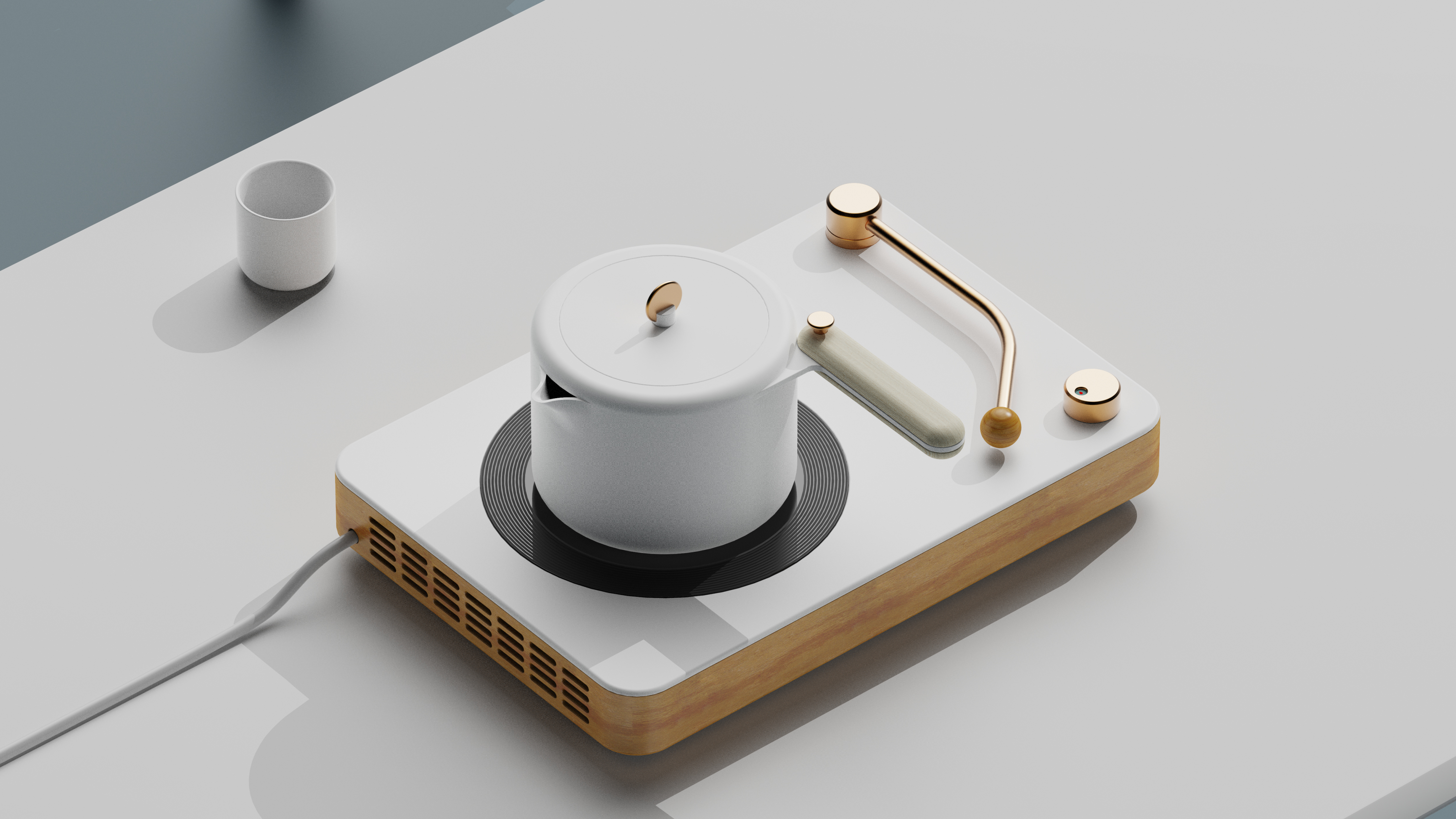 Radiant-cooker，tea utensils，Kitchenware，Vinyl record player，stove，kitchen，teahouse，Tea and music，