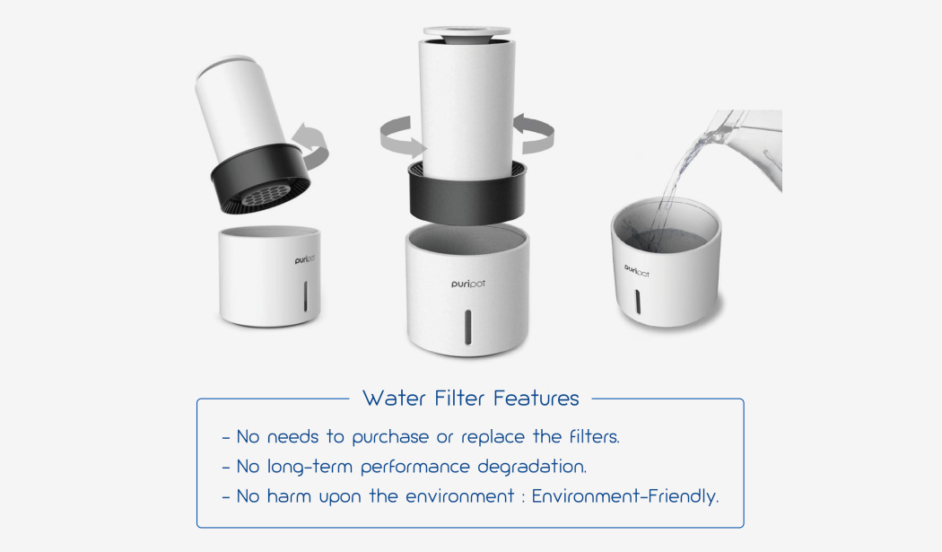 Puripot integrated personal air purifier，