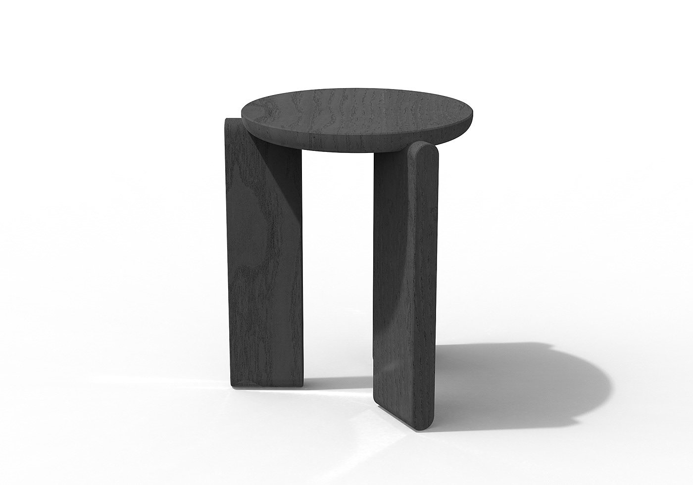 凳子，极简风格，Joris Bonnesoeu，黑色，原木色，