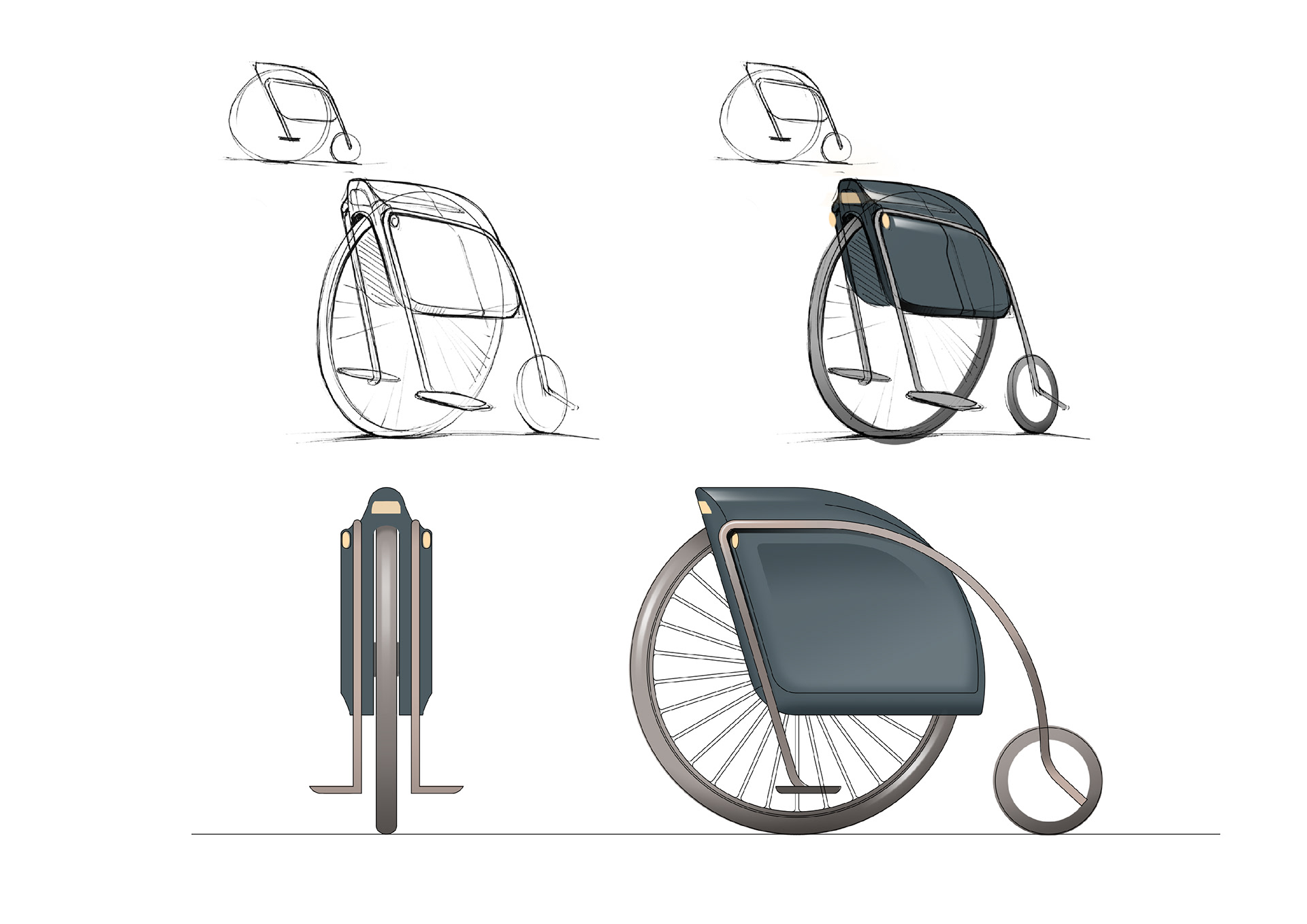 Retro，suit，segway，