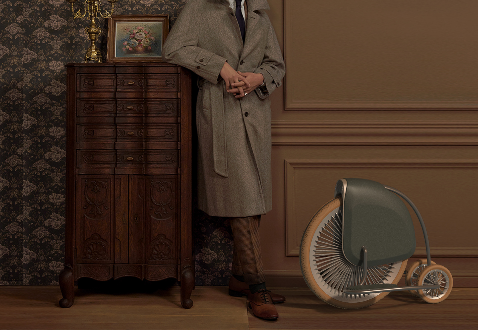 Retro，suit，segway，