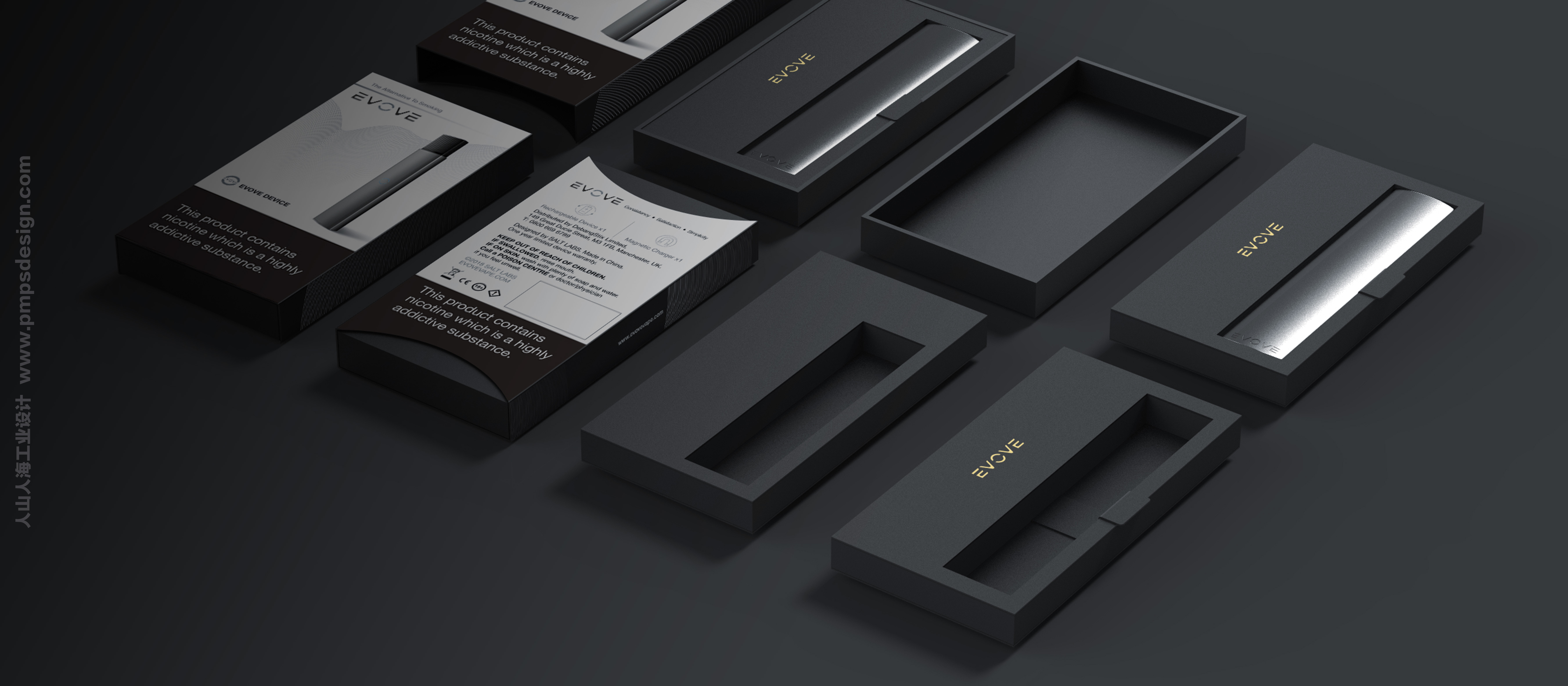 EVOVE-VAPE，PMPS-DESIGN，Consumer experience design，EVOVE，packing design，Human mountain and sea of people industrial design，