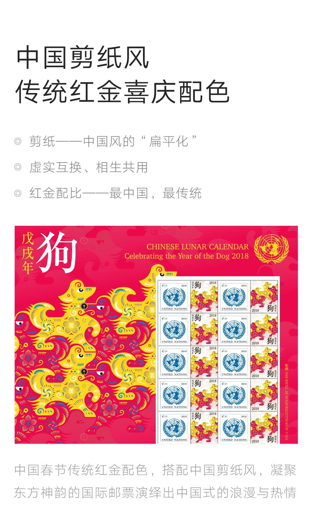 Postage Stampes ，Year of the dog Zodiac，Cultural and creative products，graphic design ，Illustration design，Chinese style design，