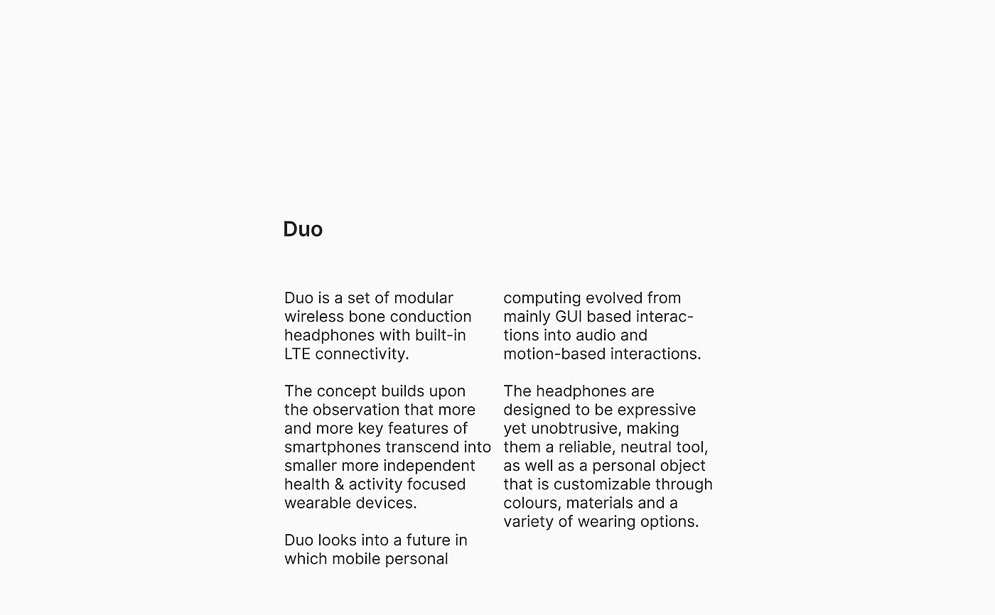 intelligence，Earphone design，Duo，