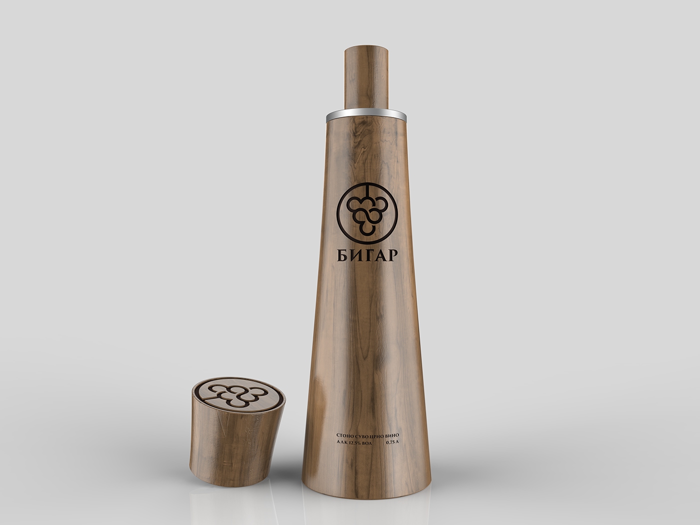 Bigar Wine Bottle，packing design，woodiness，Wine，