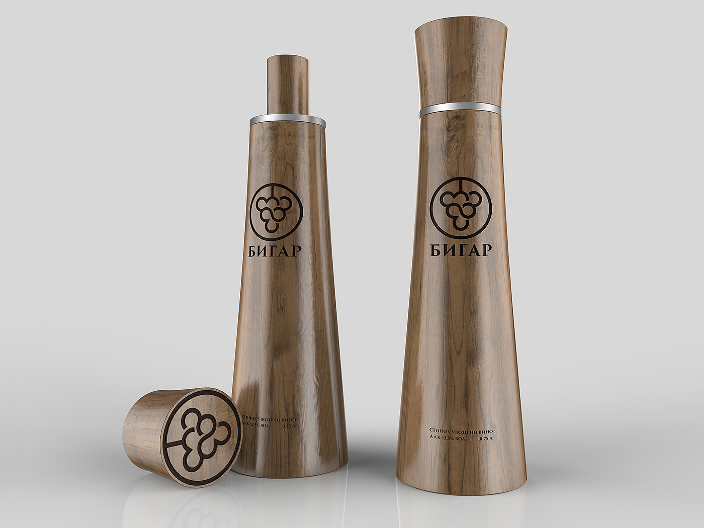 Bigar Wine Bottle，packing design，woodiness，Wine，