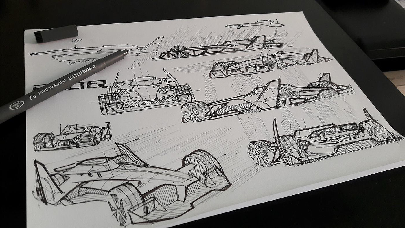 Automobile design，Hand drawn，Sketchin' 247，