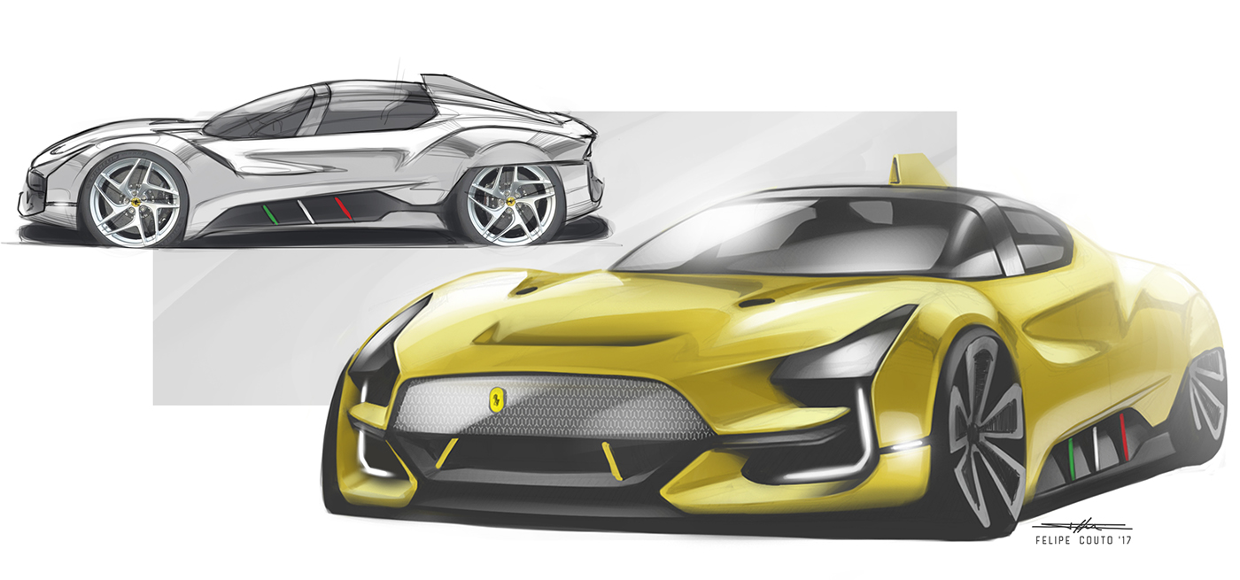 Automobile design，Hand drawn，Sketchin' 247，