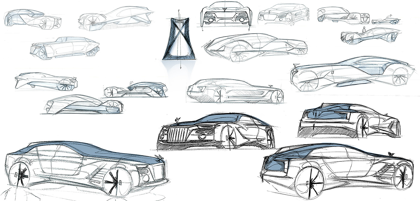 Automobile design，Hand drawn，Sketchin' 247，