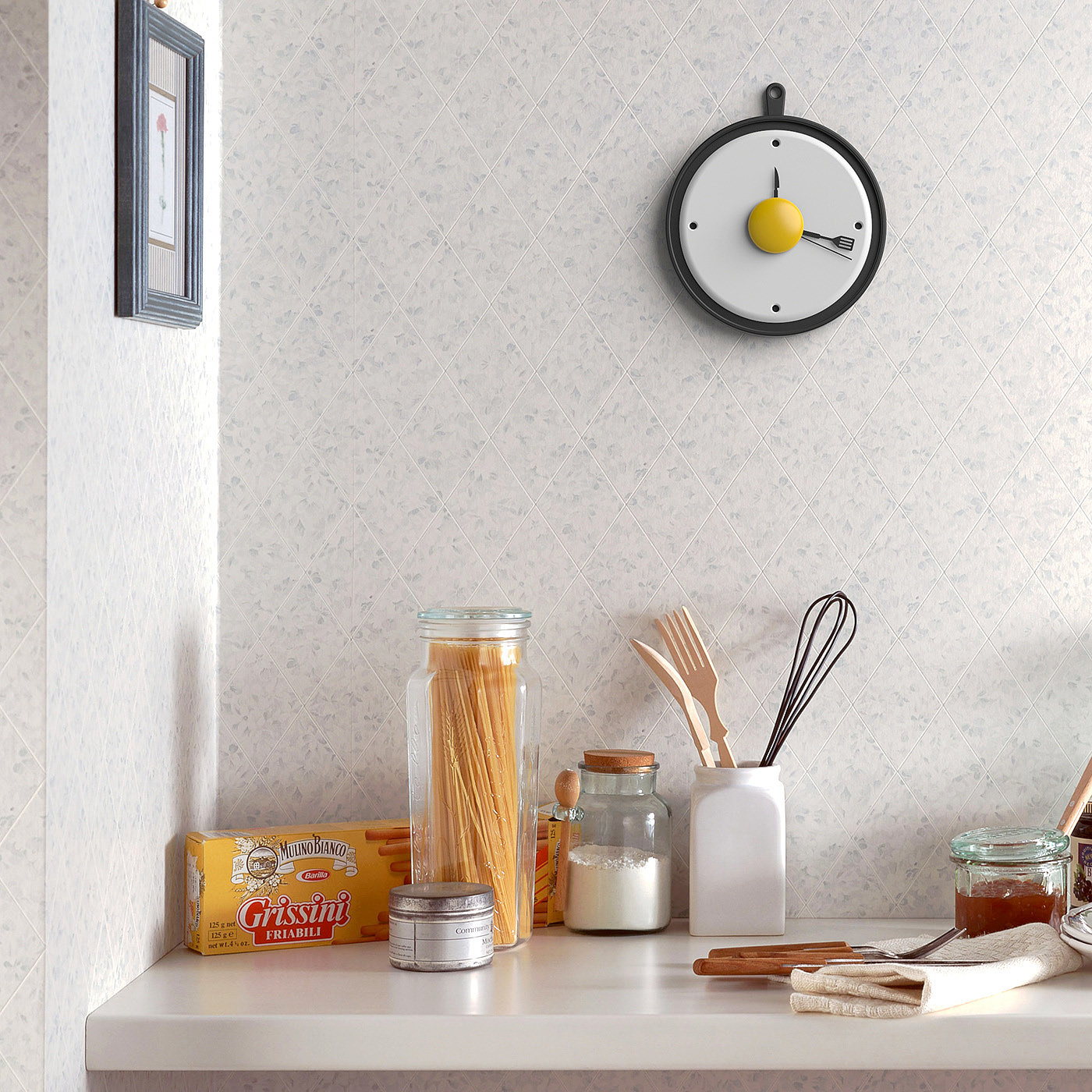 Home Furnishing，kitchen，Fried Eggs，Clock，