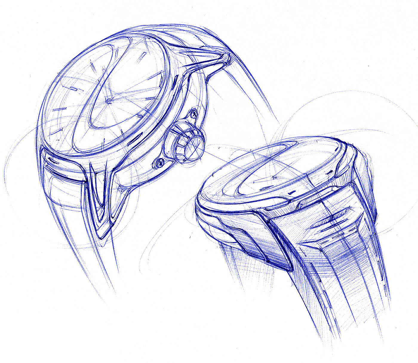 product design，Line，Wrist watch，Hand drawn，