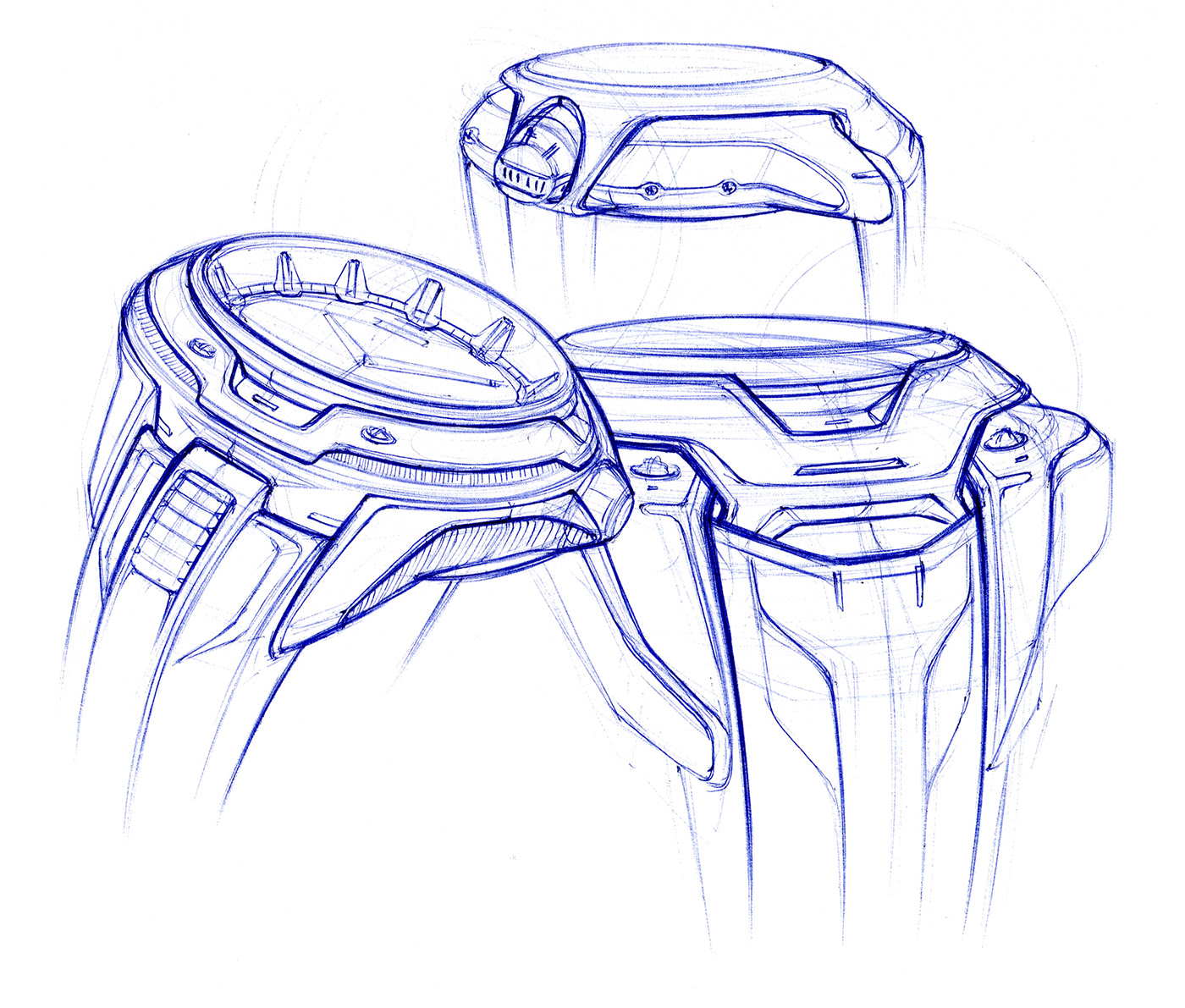 product design，Line，Wrist watch，Hand drawn，