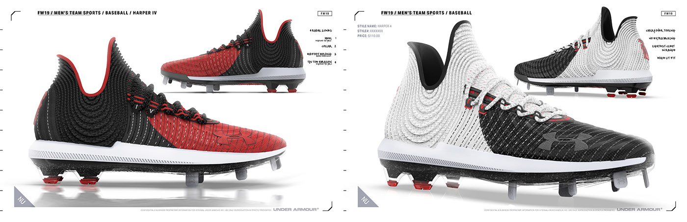 Cleat and Turf，Harper 4，sneakers，Under Armour，