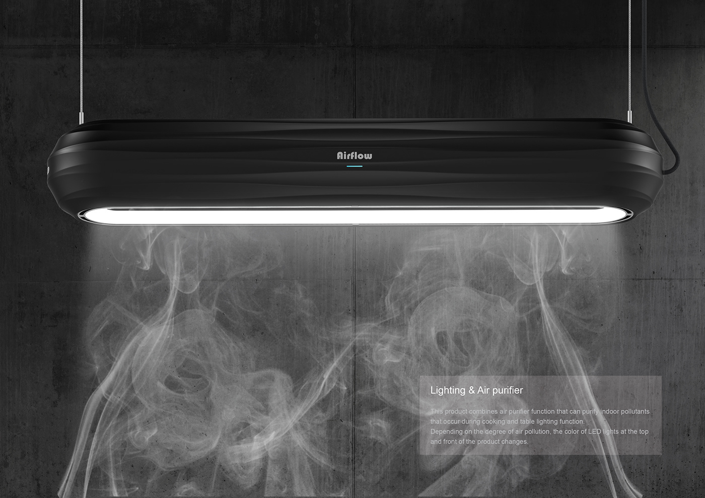 Range hood，Lamp design，AIRFLOW，