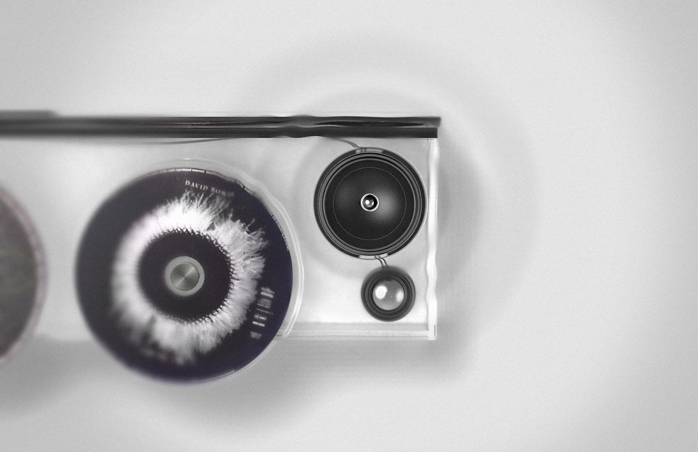 transparent，Glass，music，CD player，