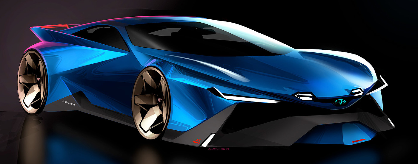 Alewine，design sketch，vehicle，