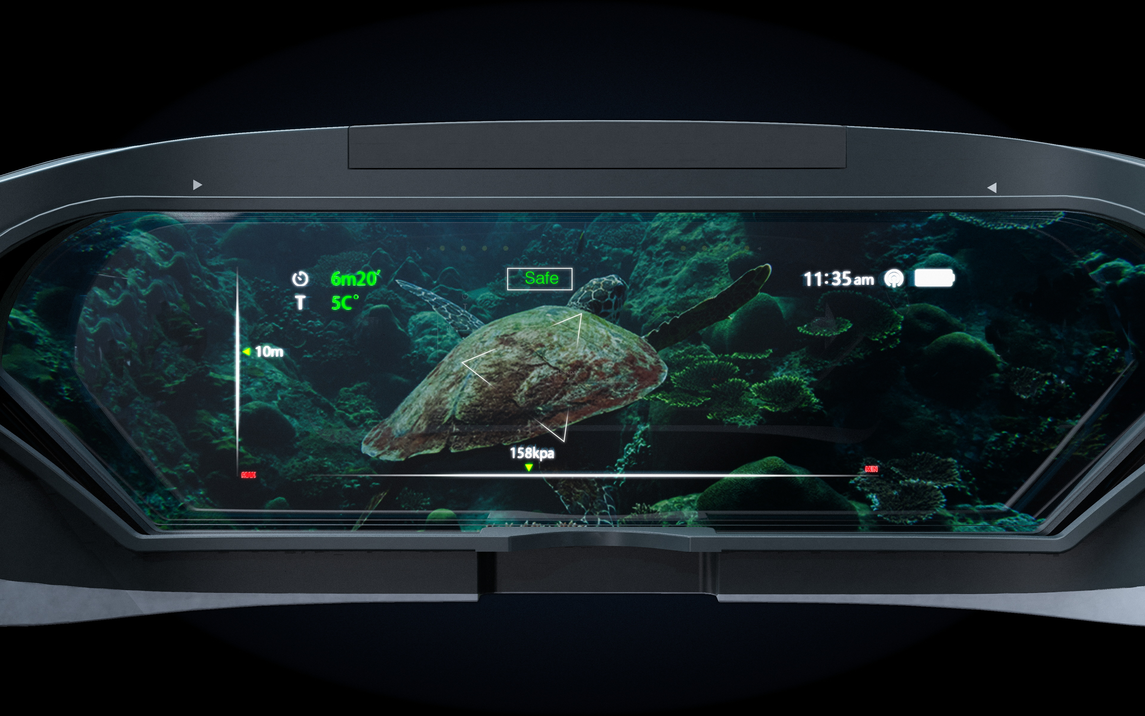 ar，diving，concept，