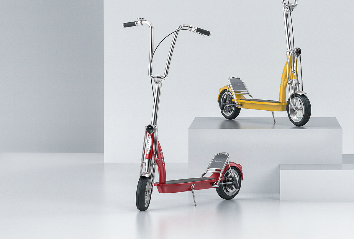 Retro，Scooter，Old School，