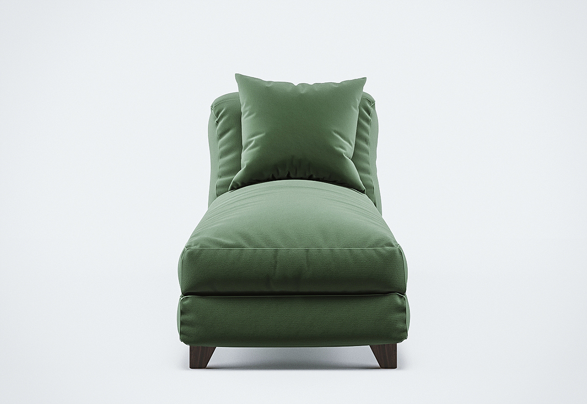 green，sofa，Recamier，