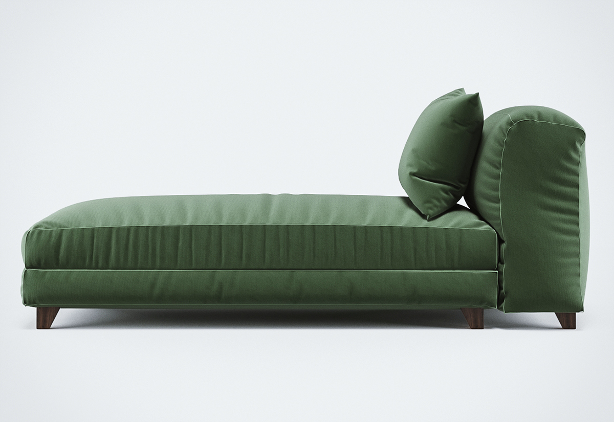 green，sofa，Recamier，