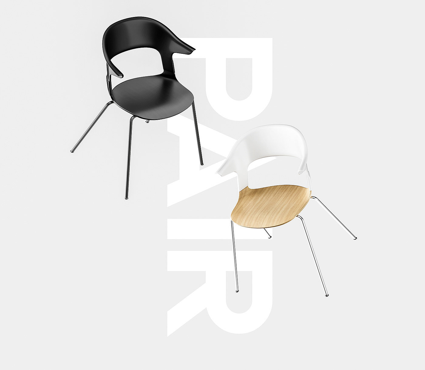 家具设计，椅子，Fritz Hansen PAIR，