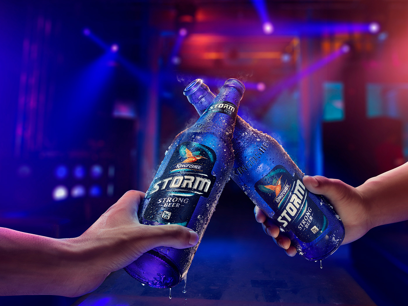 packing design，Beer，Kingfisher Storm，