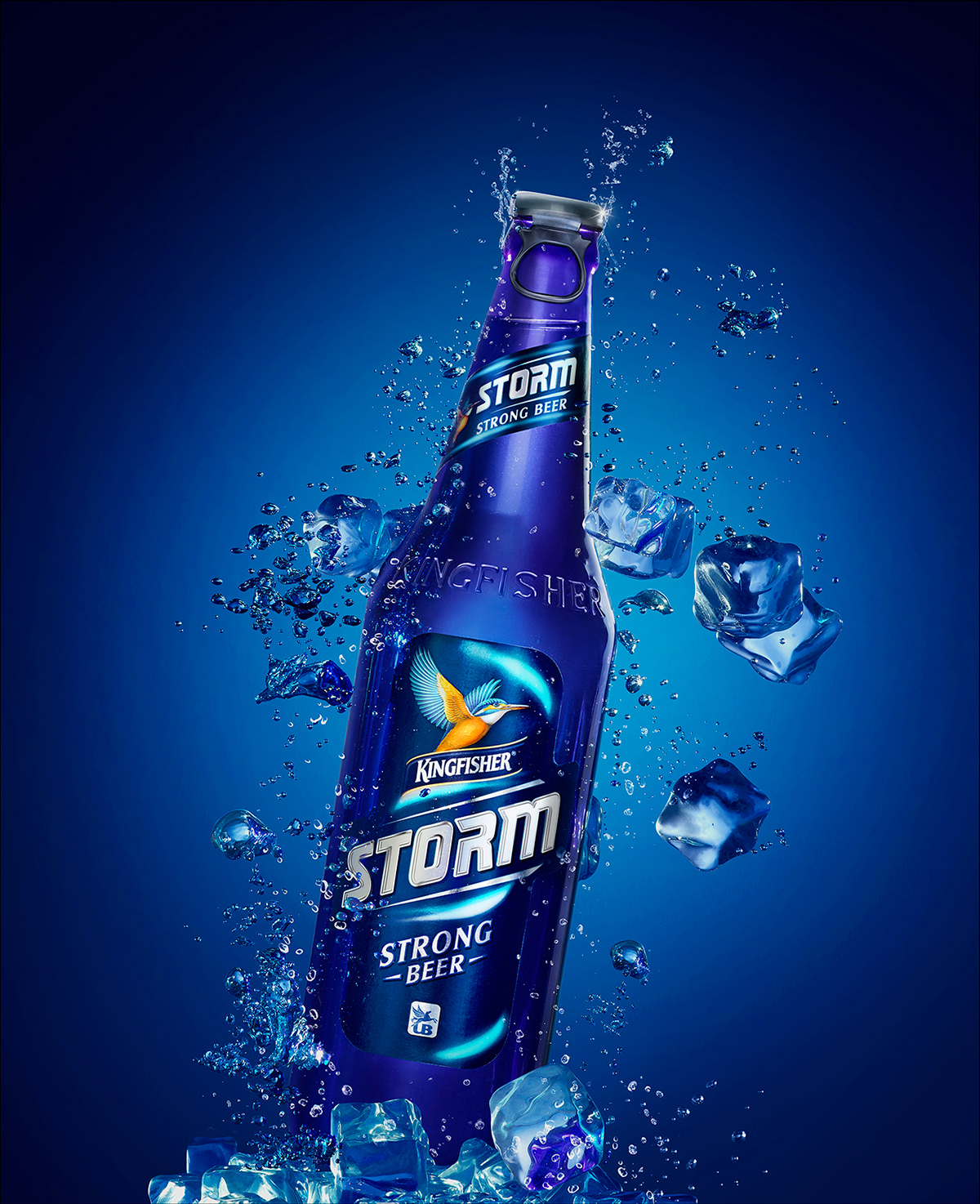 packing design，Beer，Kingfisher Storm，