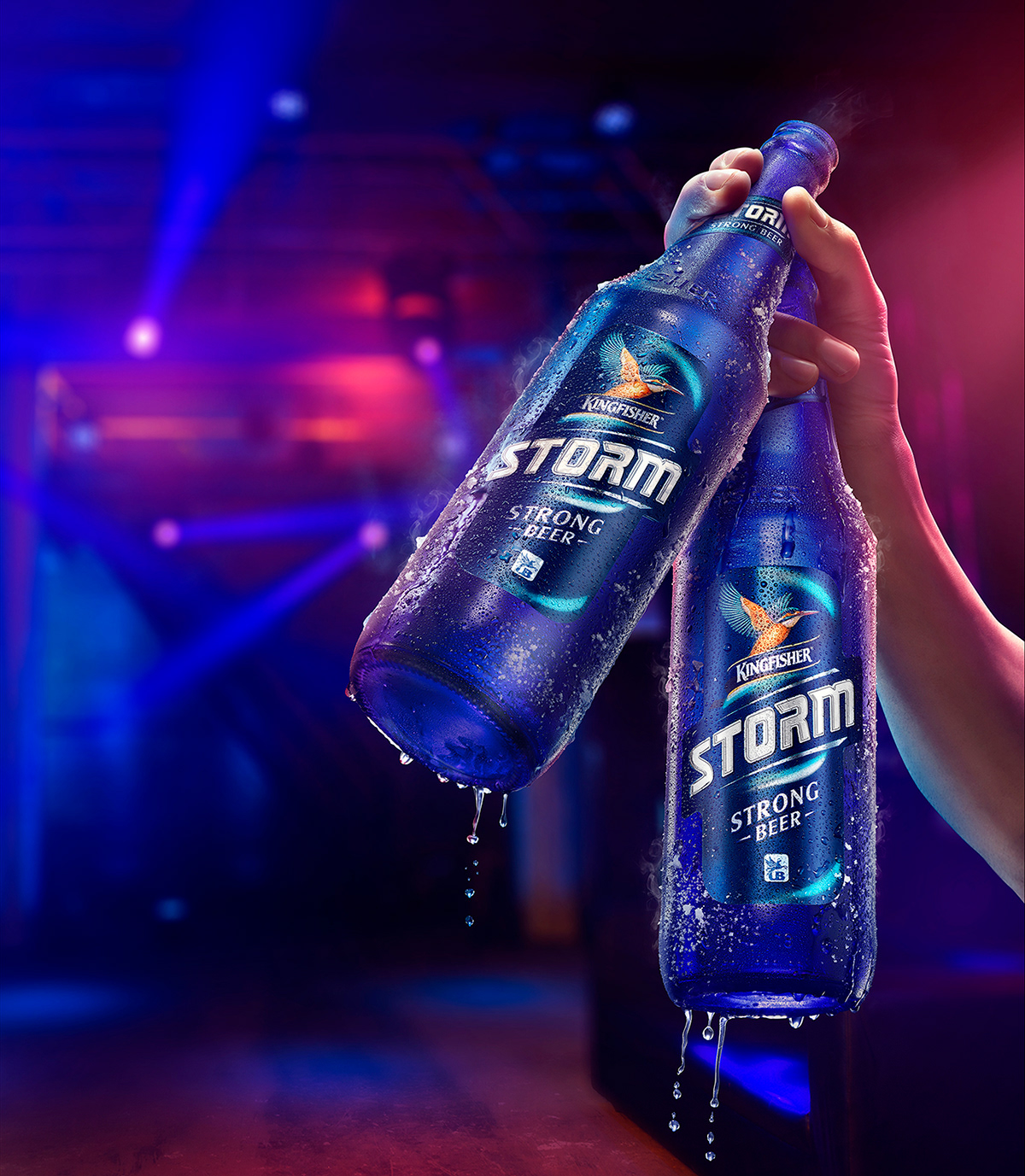 packing design，Beer，Kingfisher Storm，