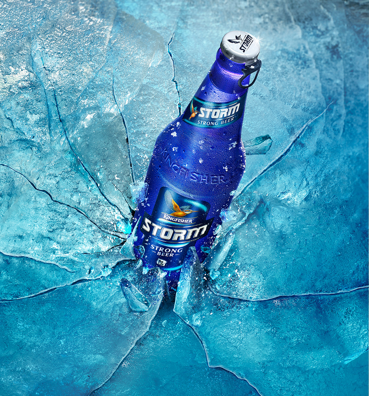 packing design，Beer，Kingfisher Storm，