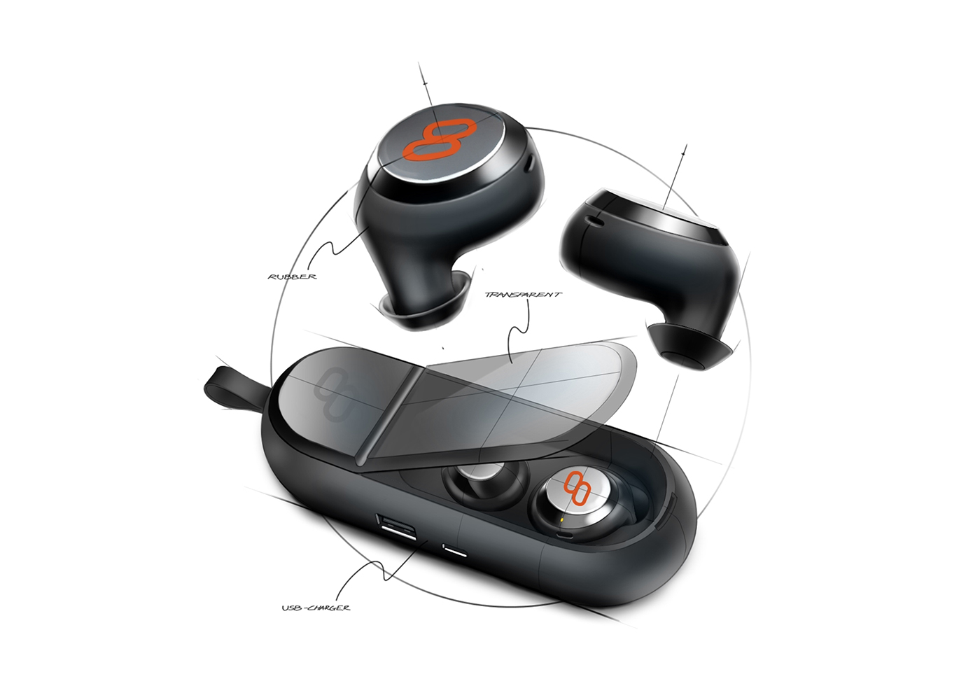 Design Sketches，Electronic hand drawing，product design，